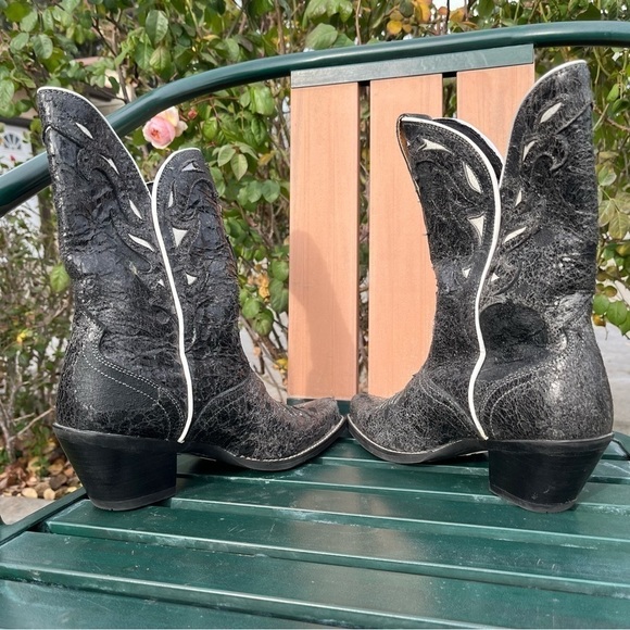 Ariat Side Saddle Punchy Distressed Cowboy Boots - Picture 12 of 16